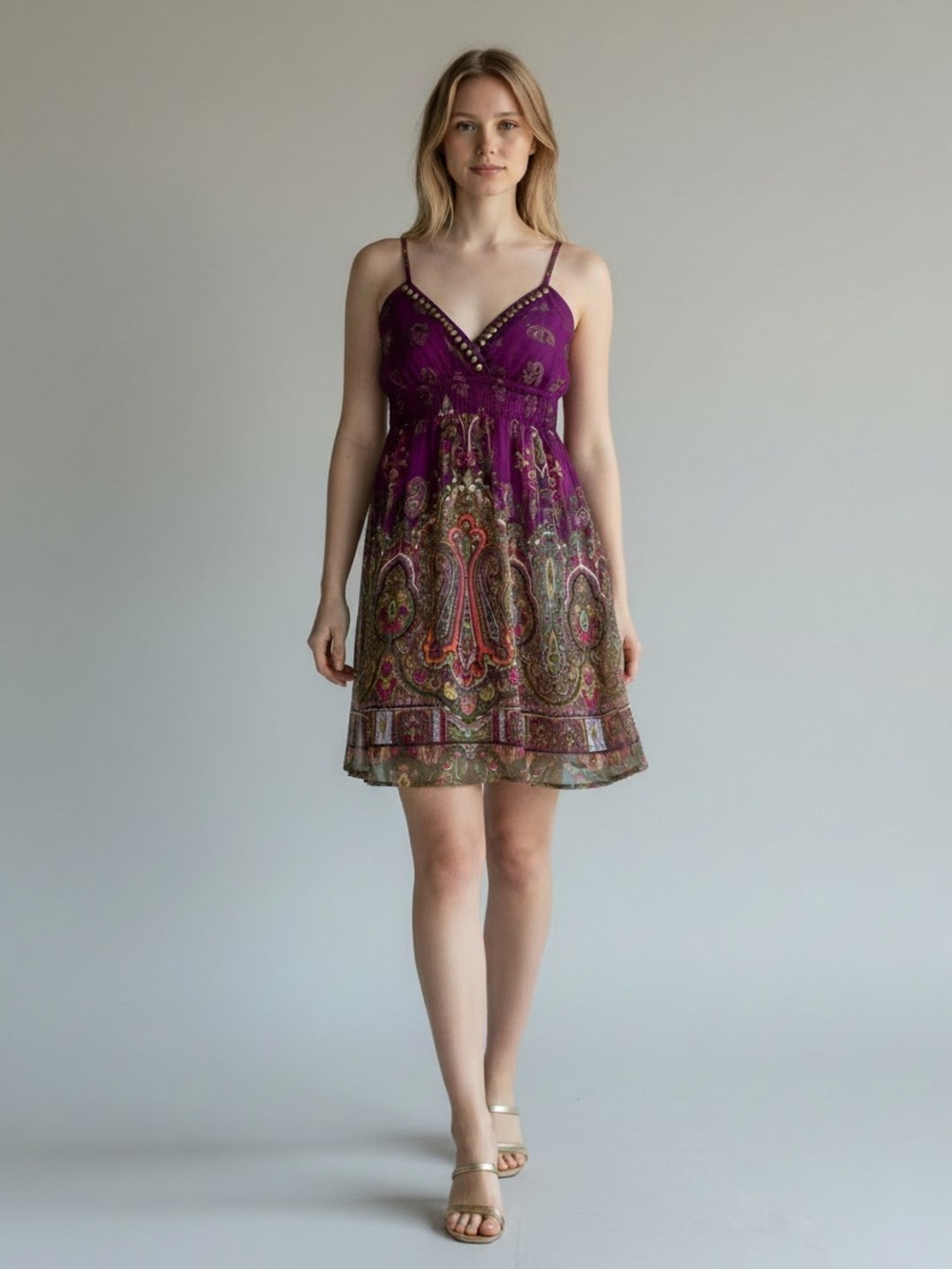Beaded Paisley Dress